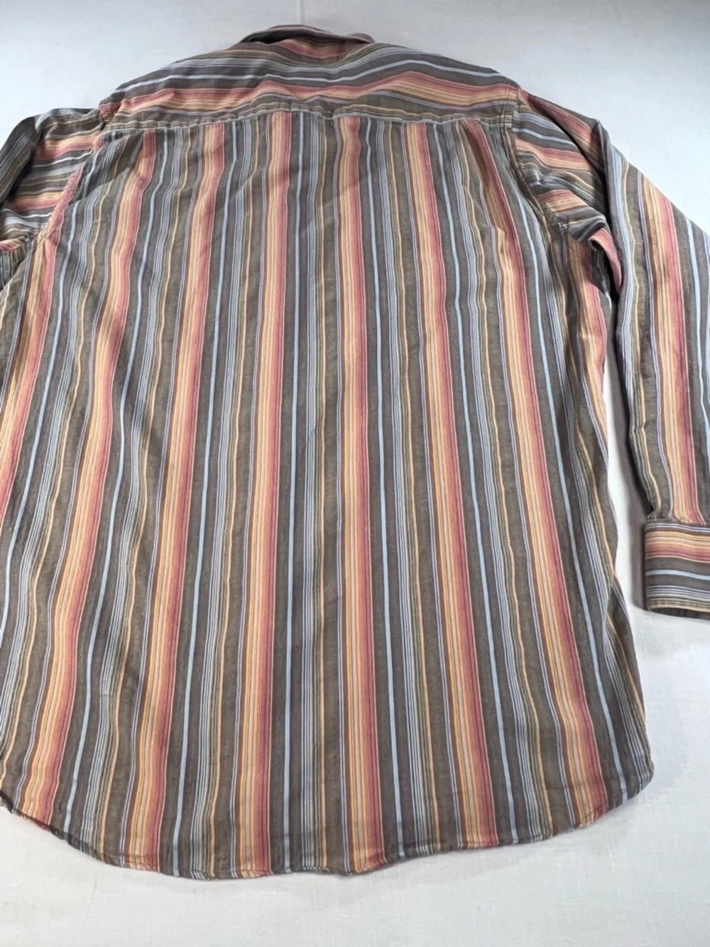 Banana Republic Men’s L Multi Stripe Long Sleeve Button Down 100% Cotton Shirt